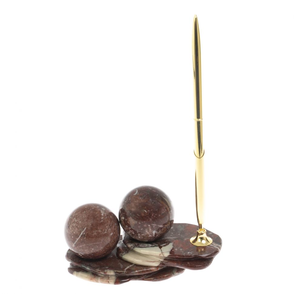 Композиция "Два шара" из креноида с ручкой фото 1 — 