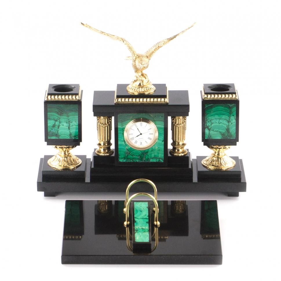 Письменный набор из малахита "Летящий орел" фото 1 — 