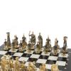 Шахматы с фигурами из бронзы "Римские" доска мрамор долерит 37х37 см фото 3 — 
