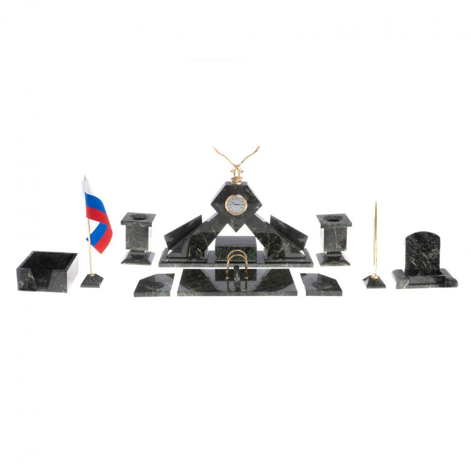 Письменный набор "Орел" камень змеевик фото 1 — 