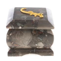 Шкатулка с ящерицей из конгломерата — 