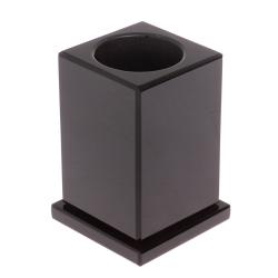 Карандашница из черного обсидиана 8х8х11 см — 