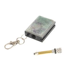 Брелок огниво &quot;Вечная спичка&quot; с накладкой из камня флюорит — 