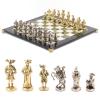 Шахматы подарочные "Средневековье" доска 44х44 см мрамор змеевик фото 1 — 