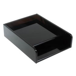 Лоток для бумаг А4 двухъярусный черный обсидиан — 
