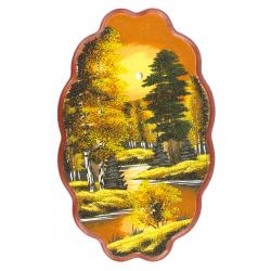 Панно с рисунком из камня &quot;Осенняя ночь&quot; 45х29 см — 