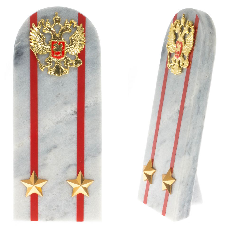 Сувенир погон "Подполковник МВД" камень мрамор фото 1 — 