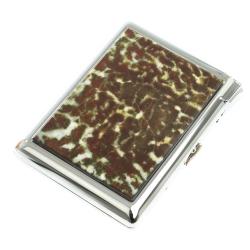 Портсигар на 20 сигарет с зажигалкой камень благородный офит — 