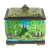 Шкатулка с рисунком "Летний пейзаж" змеевик 16х10х13 см фото 3 — 