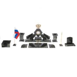 Письменный набор &quot;Герб РФ&quot; камень змеевик — 