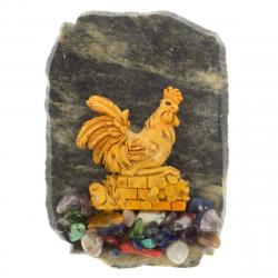 Магнит &quot;Петух на стене&quot; змеевик — 