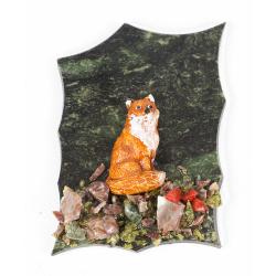 Магнит &quot;Лиса сидит&quot; змеевик — 