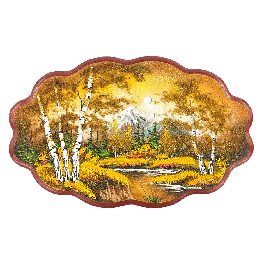 Панно с рисунком из каменной крошки "Осенняя ночь" 45х29 см фото 1 — 