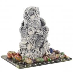 Сувенир &quot;Сова с совятами&quot; из мрамолита — 