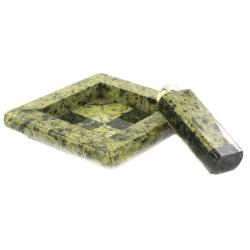 Подарочный набор Пепельница с зажигалкой из змеевика — 