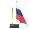 Подставка под ручку с флагом РФ из иркутского лазурита 9х6х25 см фото 1 — 