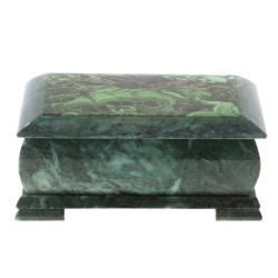 Шкатулка с иллюстрацией под малахит 25х13,5х11 см — 