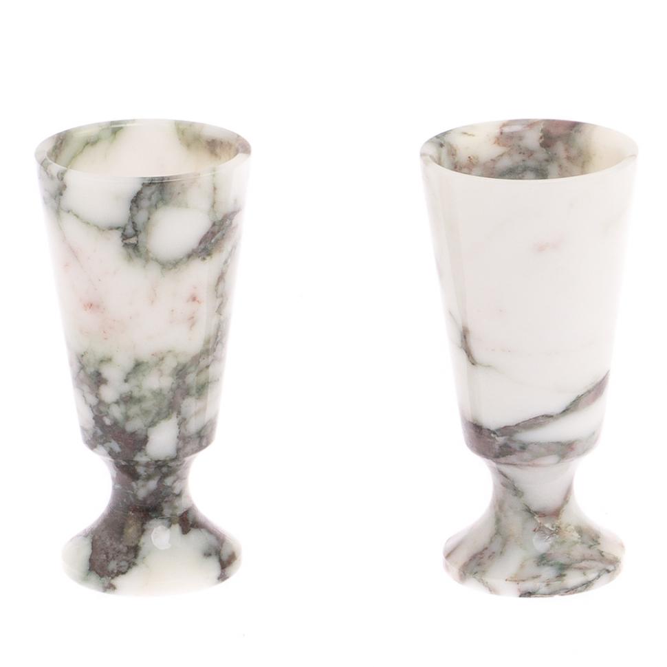 Рюмки на ножке из саянского мрамора 50 мл 4,5х9 см 2 шт фото 1 — 