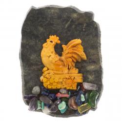 Магнит &quot;Петух на заборе&quot; змеевик — 