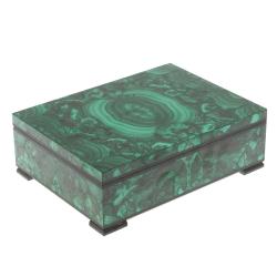 Шкатулка из малахита &quot;Волнение&quot; 20х15х6 см — 