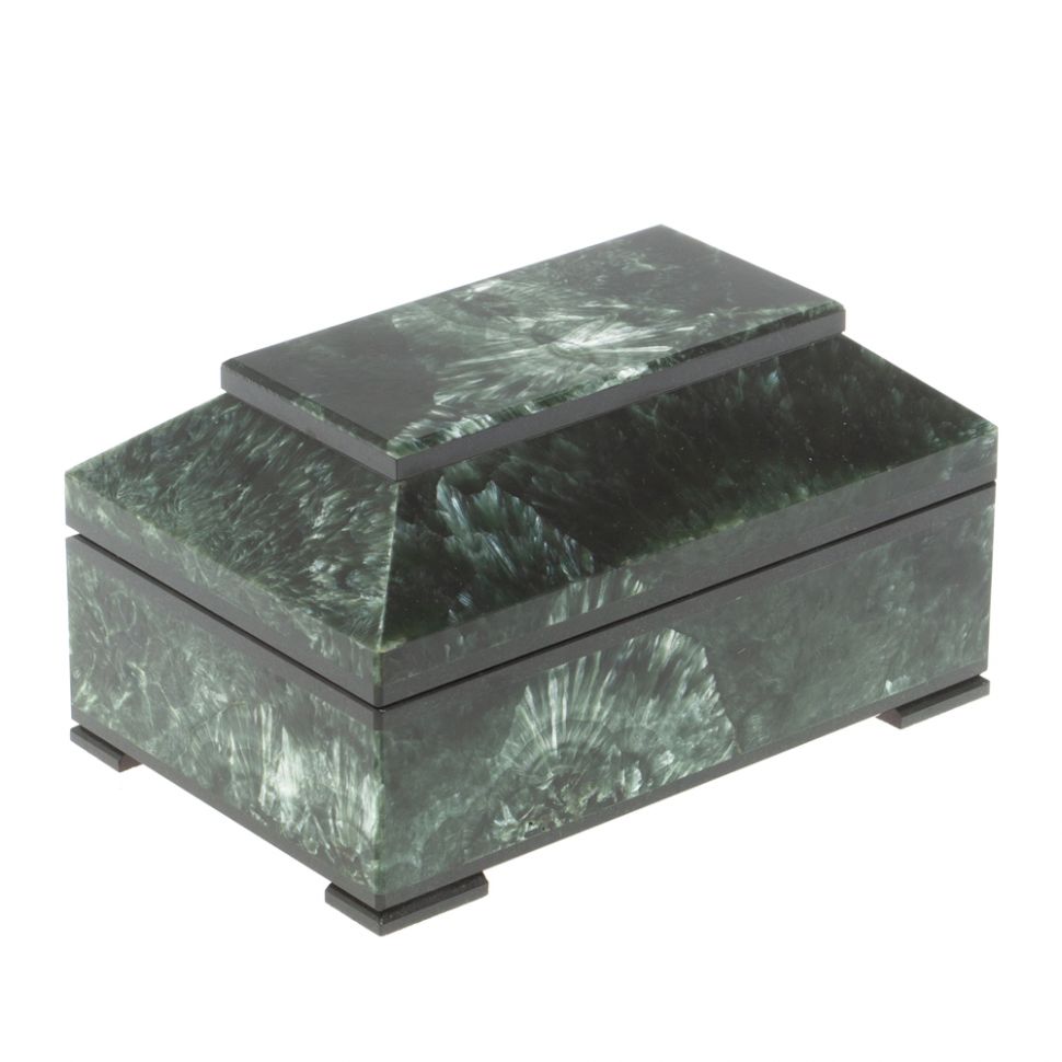 Ларец камень серафинит 12,5х8х6,5 см фото 1 — 