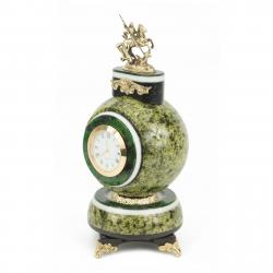 Настольные часы &quot;Георгий Победоносец&quot; змеевик бронза — 