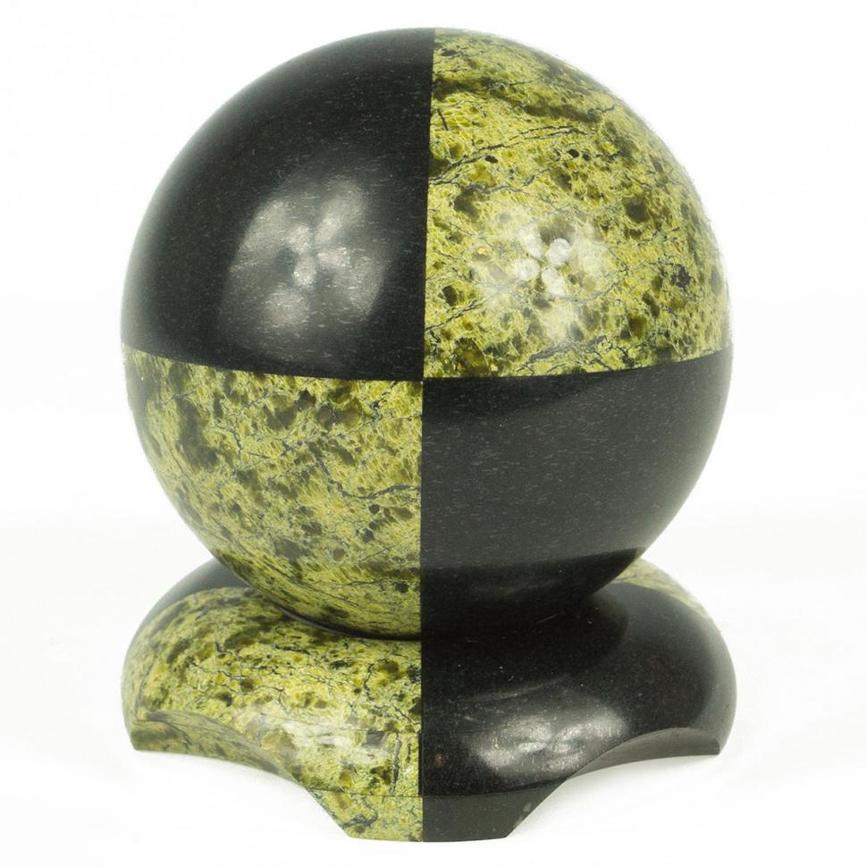 Шар  из змеевика Антистресс 7,5 см фото 1 — 