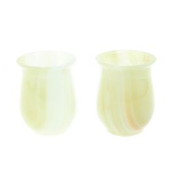 Набор стаканов 2 шт из оникса в футляре 7,5х7,5х9,5 см (3х4) — 