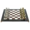 Шахматы настольные из камня "Средневековье" 44х44 см мрамор лемезит фото 2 — 