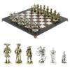 Шахматы настольные из камня "Средневековье" 44х44 см мрамор лемезит фото 1 — 