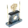 Настольные часы с ручками" Герб" из лазурита фото 2 — 