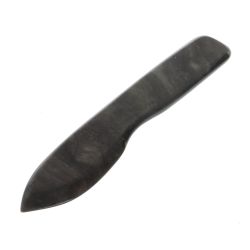 Нож каменный из серого обсидиана с иризацией — 