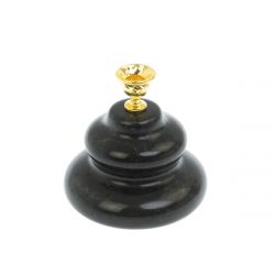 Подсвечник церковный из черного змеевика 5х5 см — 