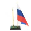Подставка под ручку с флагом РФ из малахита 11х6х25 см фото 1 — 