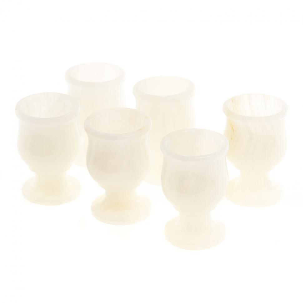 Набор рюмок из оникса 20 мл 6 шт 3,8х6 см (1,5х2,5) в футляре фото 1 — 