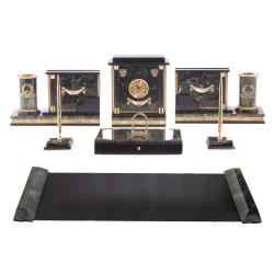 Письменный набор &quot;Цезарь&quot; с бюваром камень змеевик — 