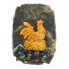 Магнит "Петух на мешке с монетами" змеевик фото 1 — 