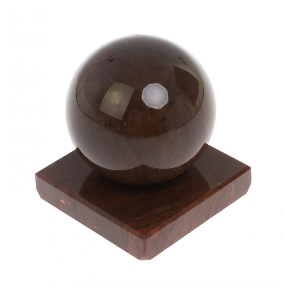 Шар 6,5 см на подставке из коричневого обсидиана фото 1 — 