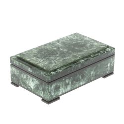 Шкатулка из камня серафинит 12,5х7,7х4,5 см — 