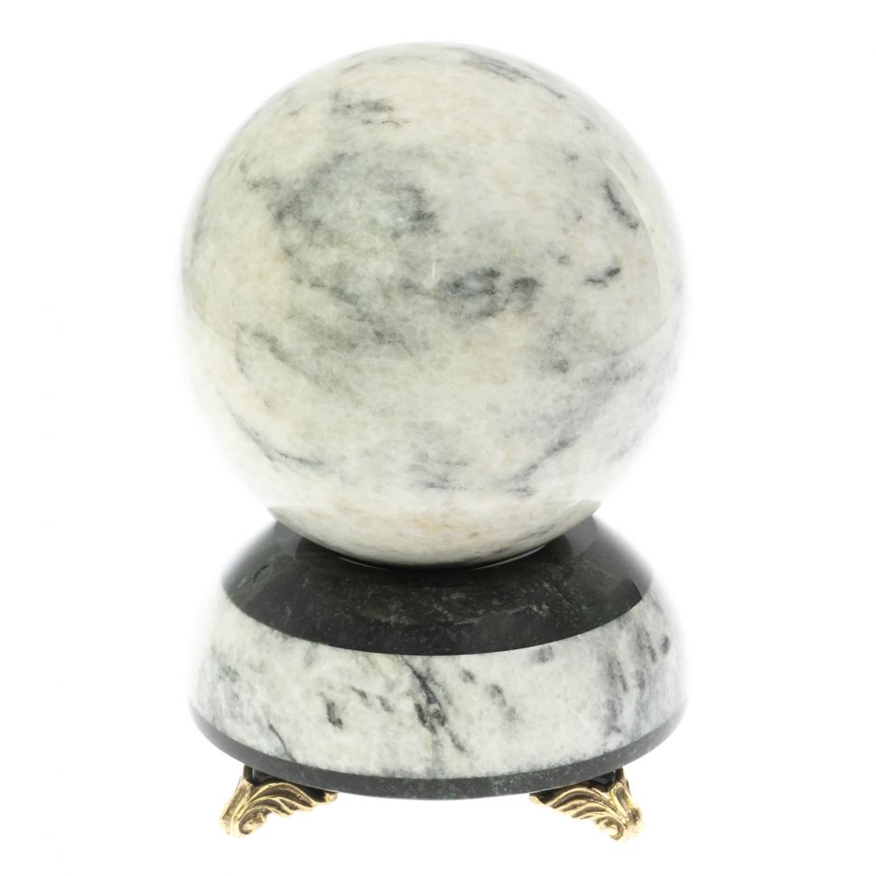 Шар на подставке 12,5 см из мрамора 12,5х12,5х18,5 см фото 1 — 