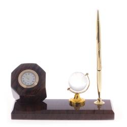 Мини-набор &quot;Бочка&quot; камень обсидиан коричневый — 