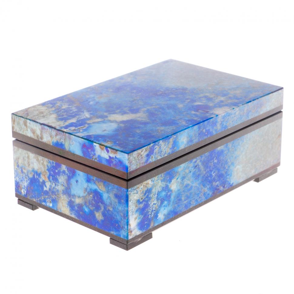 Шкатулка из иркутского лазурита 11х7х4 см фото 1 — 