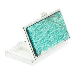 Таблетница на 3 отделения камень амазонит цвет серебро — 