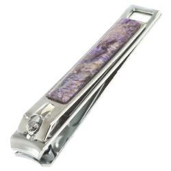 Кусачки для ногтей с камнем чароит — 