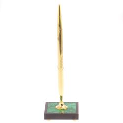 Подставка под ручку из малахита на ножках 6х6х21,5 см — 