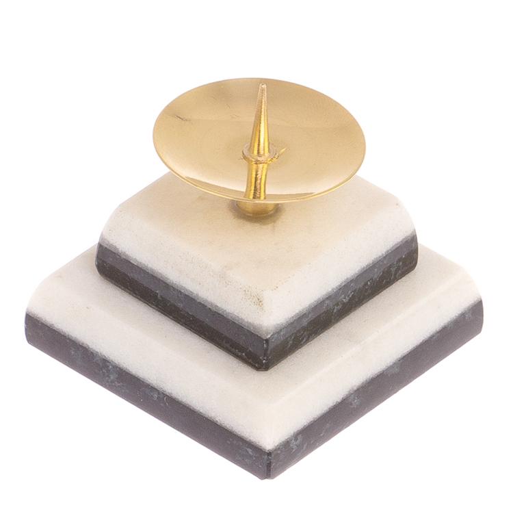 Подсвечник из мрамора 4,5х4,5х4,5 см фото 1 — 