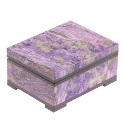 Шкатулка из чароита 9х7х4 см — 