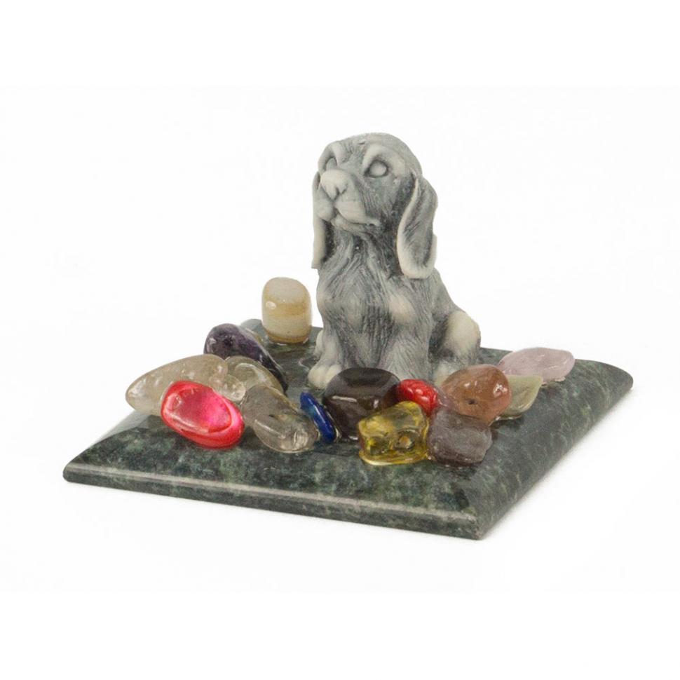 Сувенир "Щенок малый №1" из мрамолита фото 1 — 