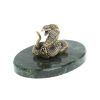 Статуэтка "Кобра" на подставке из шабровского змеевика 10х7,5х5,5 см фото 2 — 