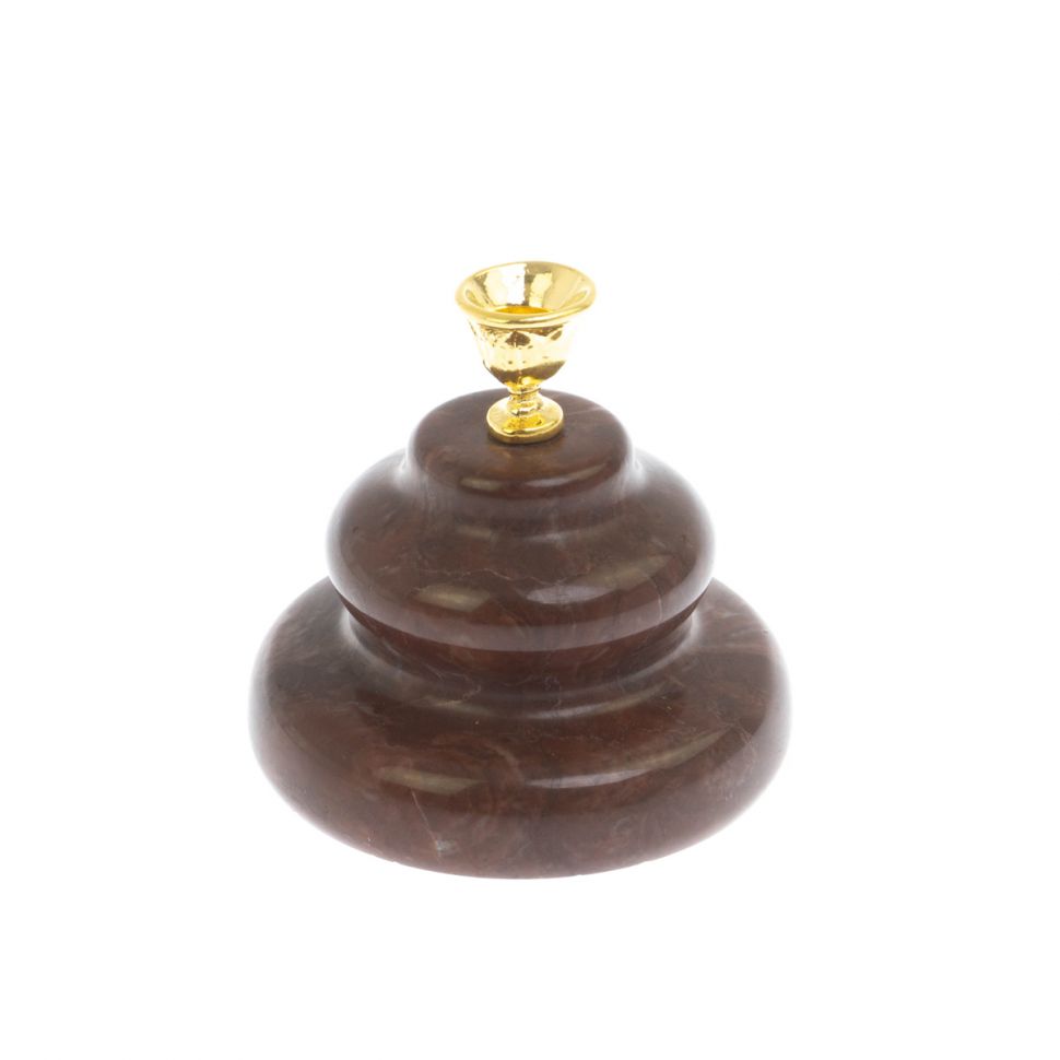 Подсвечник церковный из лемезита 5х5 см фото 1 — 